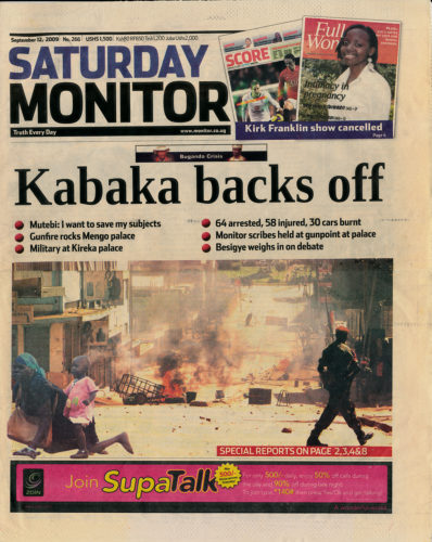 Front Page Sat Monitor Uganda