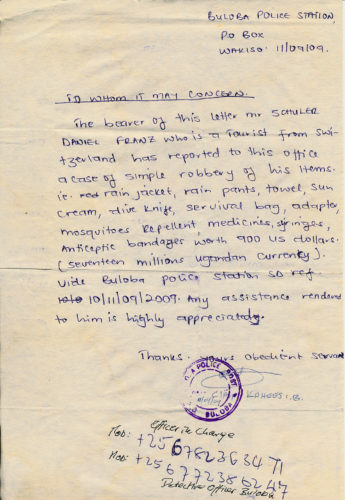 Police Report Uganda