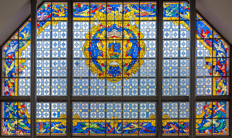 Stained Glass Window, Erribera Merkatua, Bilbao, Spain