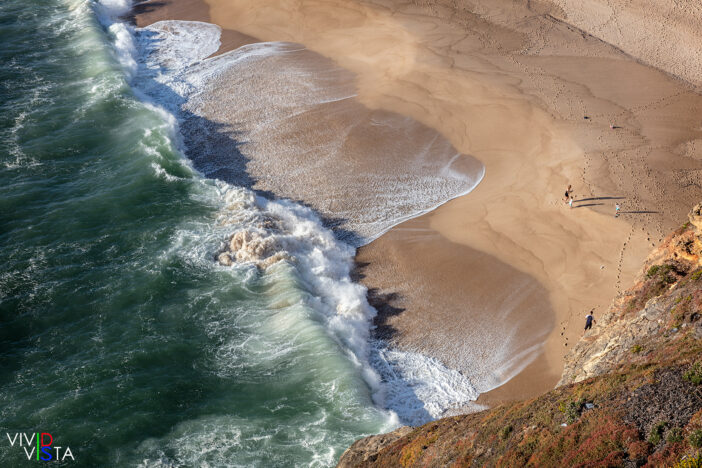 Waves at Farol da Nazaré spot of the biggest waves ever surved, Portugal
