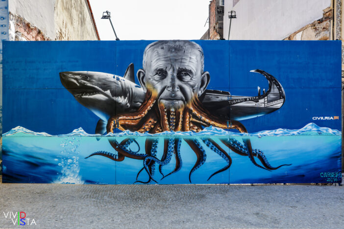 Tubarão Atita by Fábio Carneiro (2014) in Aveiro, Portugal